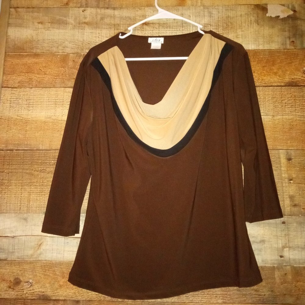Size XL top, beautiful brown combination
